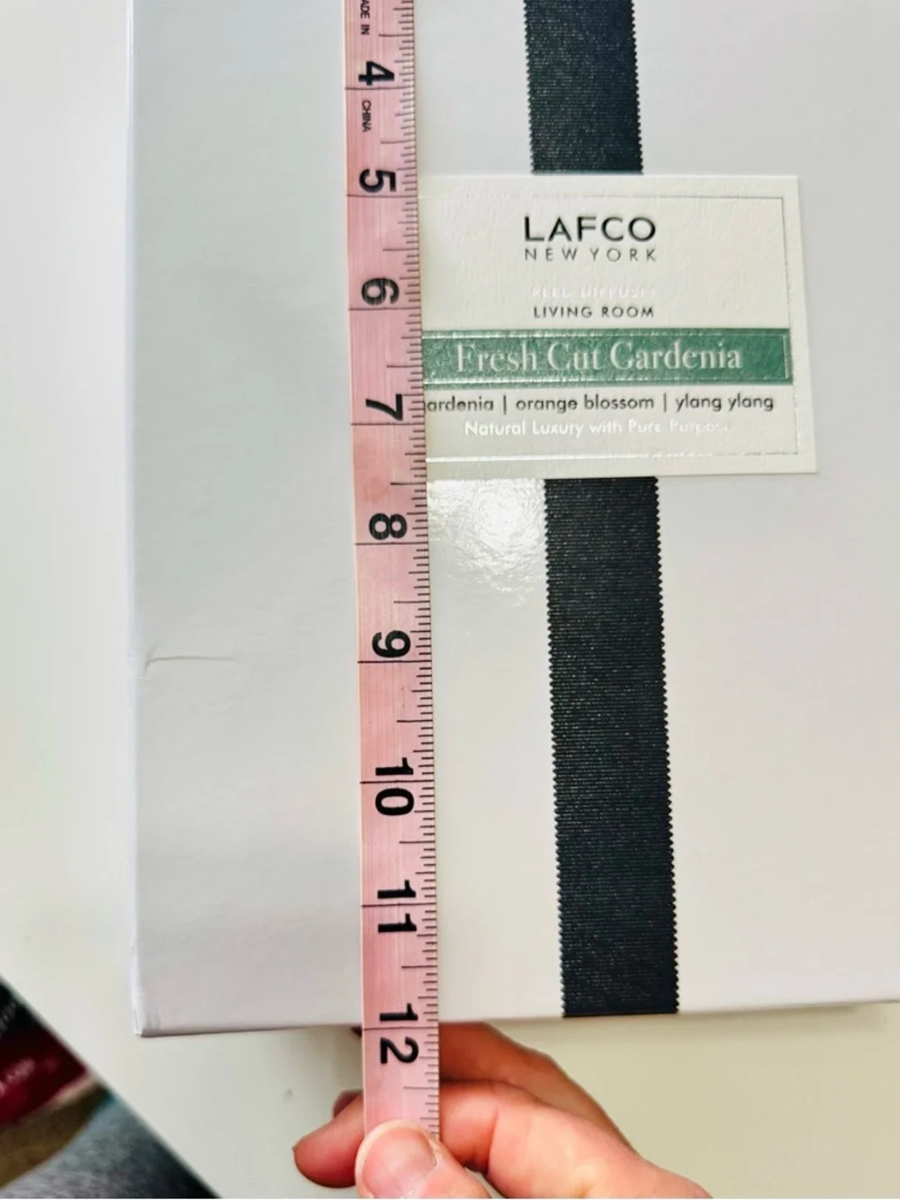 LAFCO 12” Thick Heavy Glossy White Gift Box w Black Ribbon